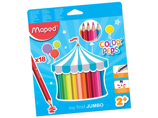 Picture of MAPED PENCIL COLOURS JUMBO X18